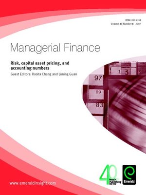 cover image of Managerial Finance, Volume 33, Issue 8